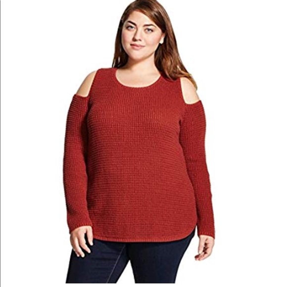 Plus size cold shoulder sweaters Clearance